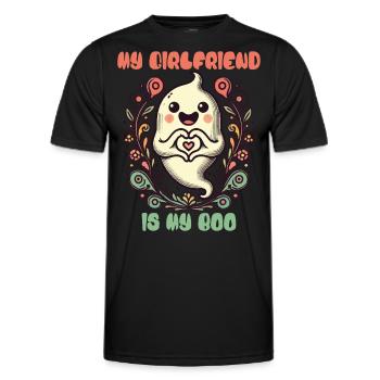 Ma copine est mon fantôme - T-shirt sport Homme - noir - Devant - AI Model Male 178 dark (178cm)