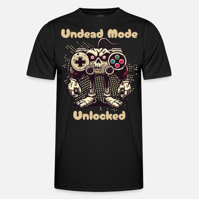 Zombie Gaming Controller Mode Unleashed - Men's Functional T-Shirt - black