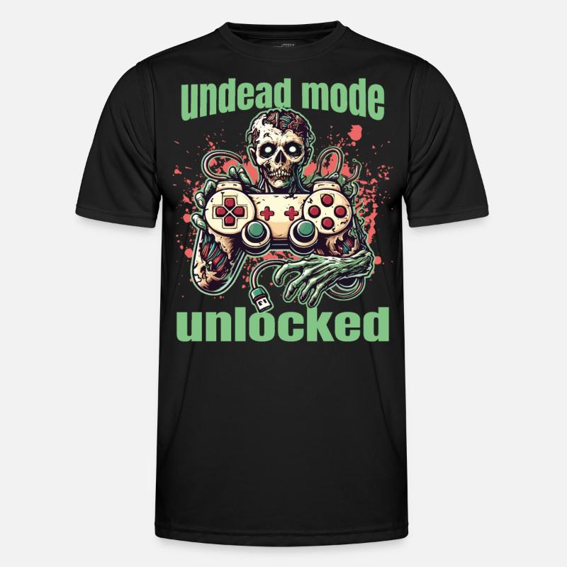 Zombie Gaming Controller: Undead Mode - Men's Functional T-Shirt - black