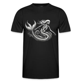 Squelette Sirène Art Mystique - T-shirt sport Homme - noir - Devant - AI Model Male 178 dark (178cm)