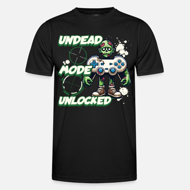 Zombie Gaming Controller: Undead Mode - Men's Functional T-Shirt - black