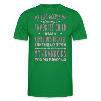 My Grandkids Are My Favorite Grandmother Grandma - Men's Functional T-Shirt - kelly green - Front - AI Model Male 178 dark (178cm)