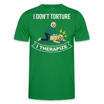 Physiotherapy I don't torture I treat - Men's Functional T-Shirt - kelly green - Front - AI Model Male 178 dark (178cm)