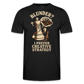 Carver? Je préfère la stratégie créative - T-shirt sport Homme - noir - Devant - AI Model Male 178 dark (178cm)