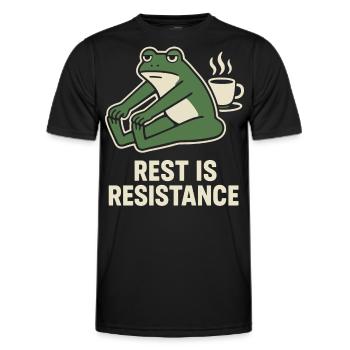 Calmness is resistance mindfulness affirmation - Men's Functional T-Shirt - black - Front - AI Model Male 178 dark (178cm)