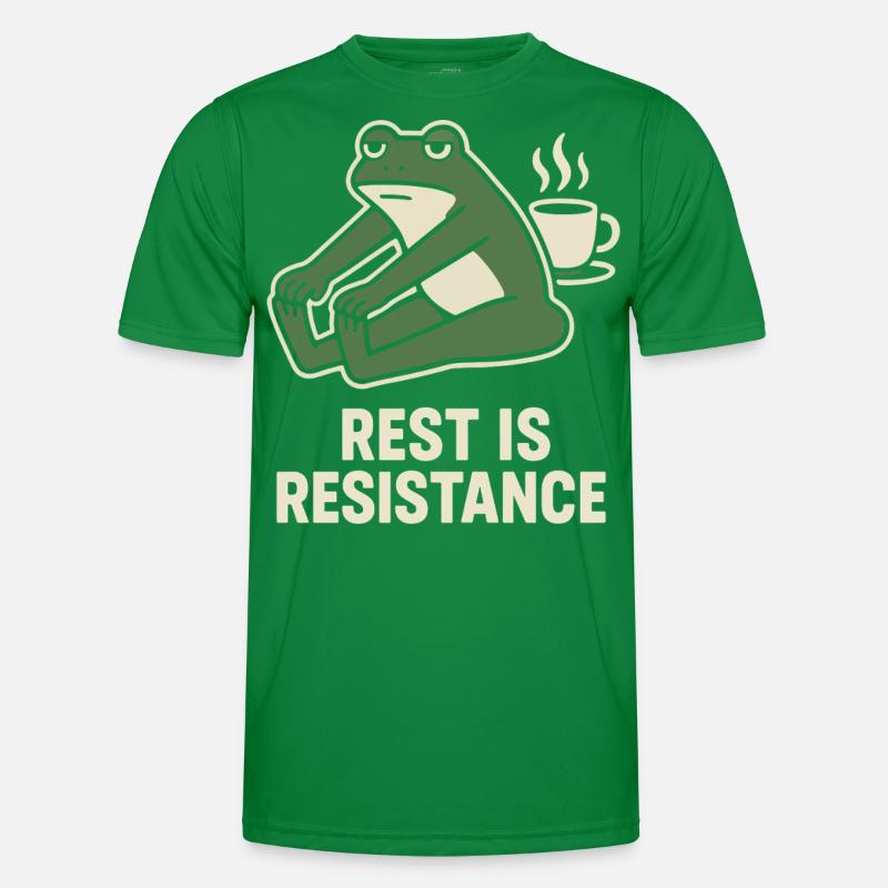 Ruhe Ist Widerstand Achtsamkeit Affirmation Männer Funktions-T-Shirt