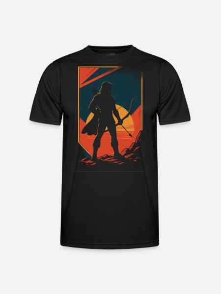 Archery Archer Sunset - Men's Functional T-Shirt - black