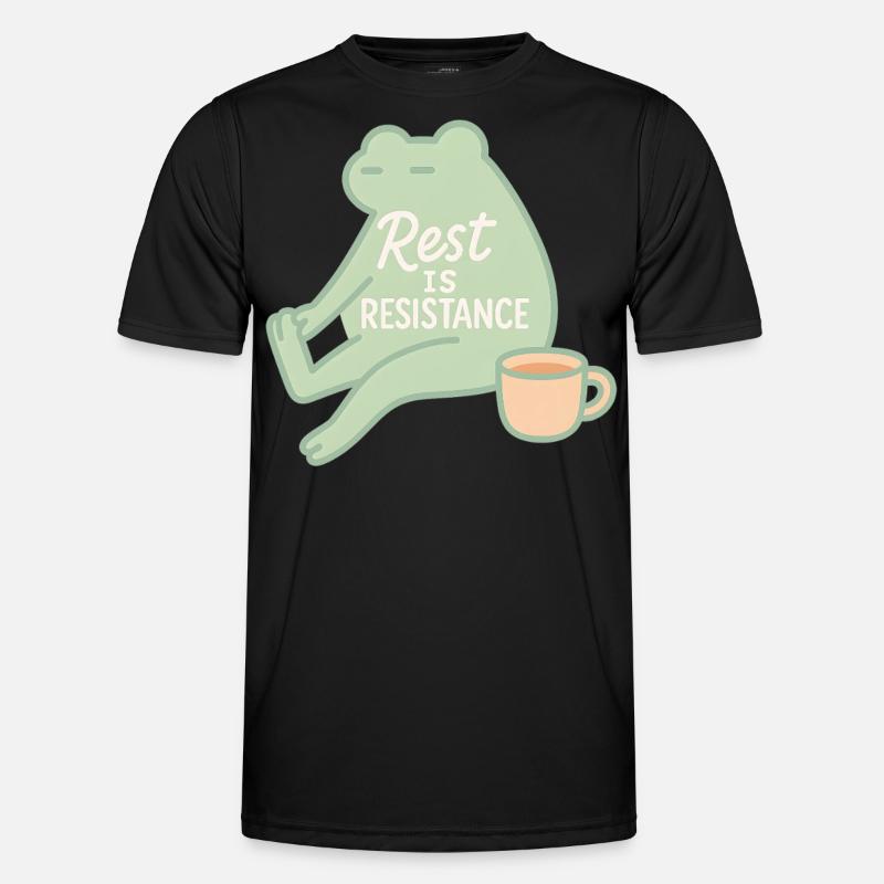 Ruhe Ist Widerstand Achtsamkeit Affirmation Männer Funktions-T-Shirt