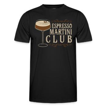 Espresso Martini Club - Männer Funktions-T-Shirt - Schwarz - Vorne - AI Model Male 178 dark (178cm)