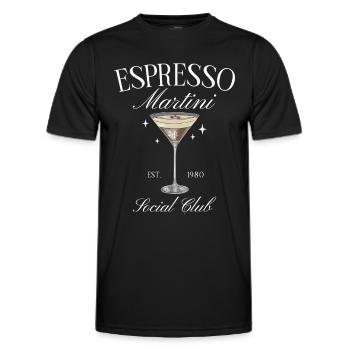 Espresso Martini Cocktail Social Club - Männer Funktions-T-Shirt - Schwarz - Vorne - AI Model Male 178 dark (178cm)
