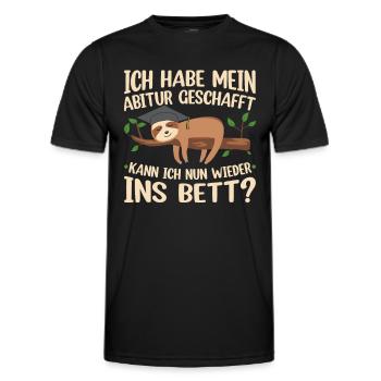 Abitur ABI Geschafft Weltherrschaft Abiturienten - Männer Funktions-T-Shirt - Schwarz - Vorne - AI Model Male 178 dark (178cm)