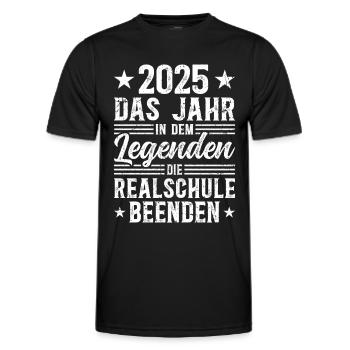 Remise des diplômes d’études secondaires 2025 : Fin des légendes - T-shirt sport Homme - noir - Devant - AI Model Male 178 dark (178cm)