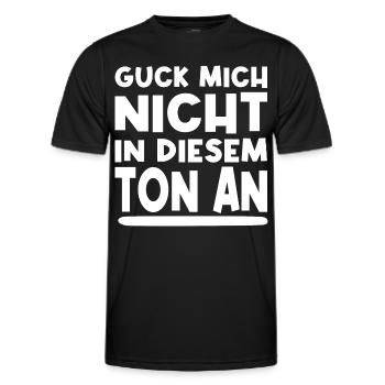 Guck Mich Nicht In Diesem Tom An Lustig Sprüche - Männer Funktions-T-Shirt - Schwarz - Vorne - AI Model Male 178 dark (178cm)