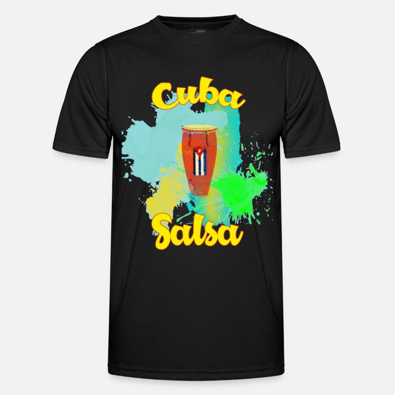 Cuba Salsa Music Dance Gift - Men's Functional T-Shirt - black