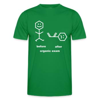 Student Organic Chemistry Exam Exam Gift - Men's Functional T-Shirt - kelly green - Front - AI Model Male 178 dark (178cm)