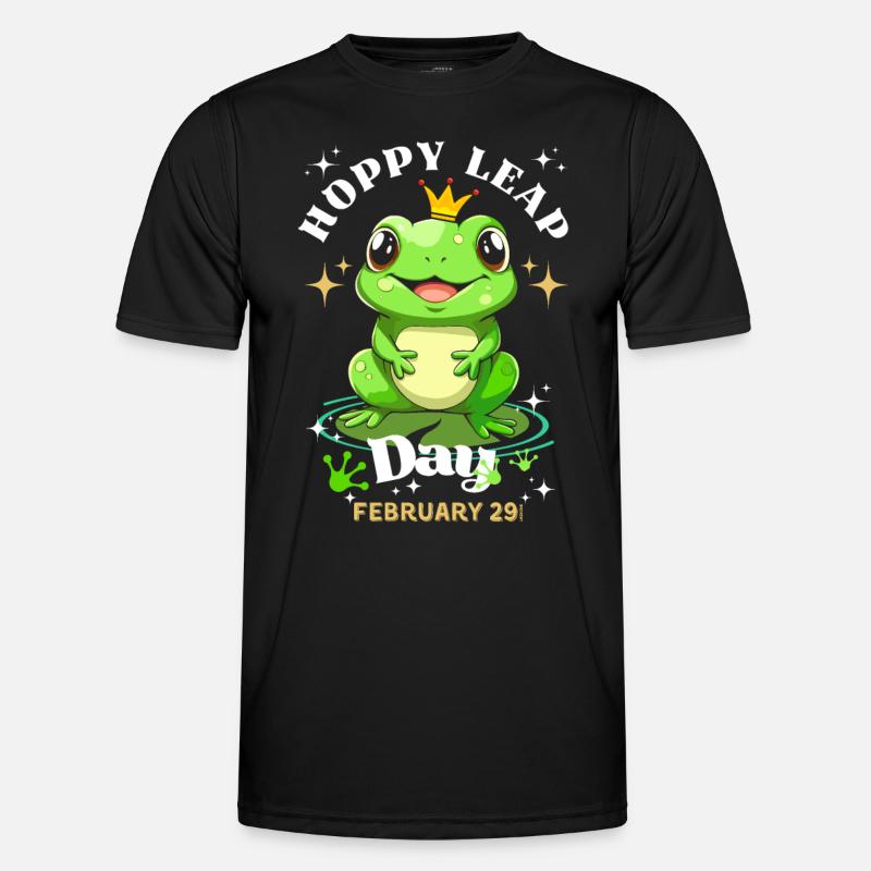 Hoppy leap day frog - Men's Functional T-Shirt - black