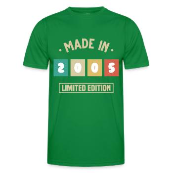 Jahrgang 2005 Jahrgang 2005 Geburtstagsgeschenk - Männer Funktions-T-Shirt - Kelly Green - Vorne - AI Model Male 178 dark (178cm)