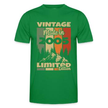 Jahrgang 2005 Jahrgang 2005 Geburtstagsgeschenk - Männer Funktions-T-Shirt - Kelly Green - Vorne - AI Model Male 178 dark (178cm)