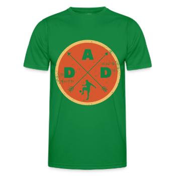 Gift Man Football Dad Humorous Football - Men's Functional T-Shirt - kelly green - Front - AI Model Male 178 dark (178cm)