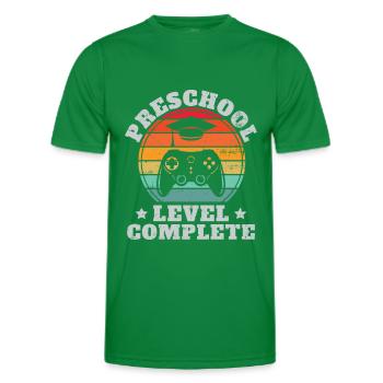 Vollständige Vorschulstufe Retro Pre-K Abschluss - Männer Funktions-T-Shirt - Kelly Green - Vorne - AI Model Male 178 dark (178cm)