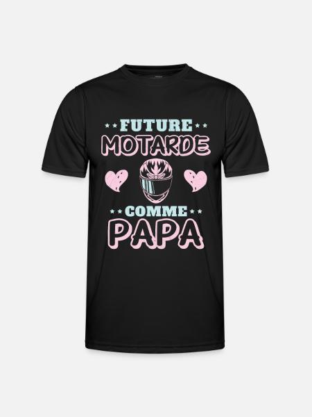 Future Motarde Comme Papa - T-shirt sport Homme - noir