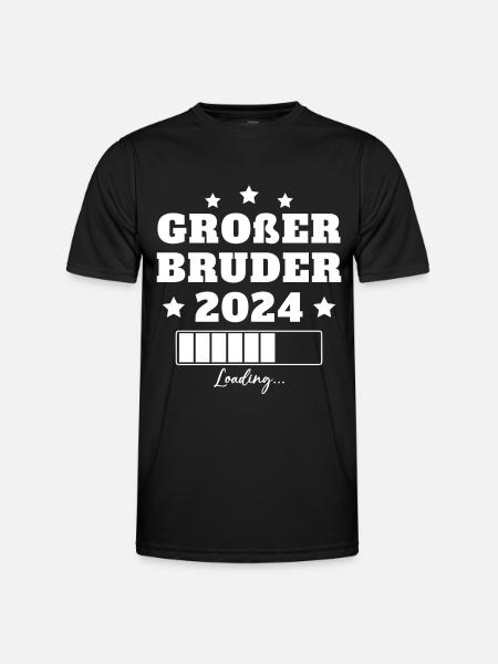 Großer Bruder 2024 Geschenkidee - Männer Funktions-T-Shirt - Schwarz