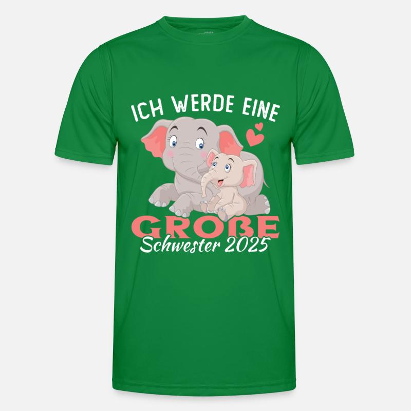 Ich Werde eine Große Schwester 2025 Männer Funktions-T-Shirt