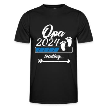 Opa in 2024 bitte warten - Männer Funktions-T-Shirt - Schwarz - Vorne - AI Model Male 178 dark (178cm)