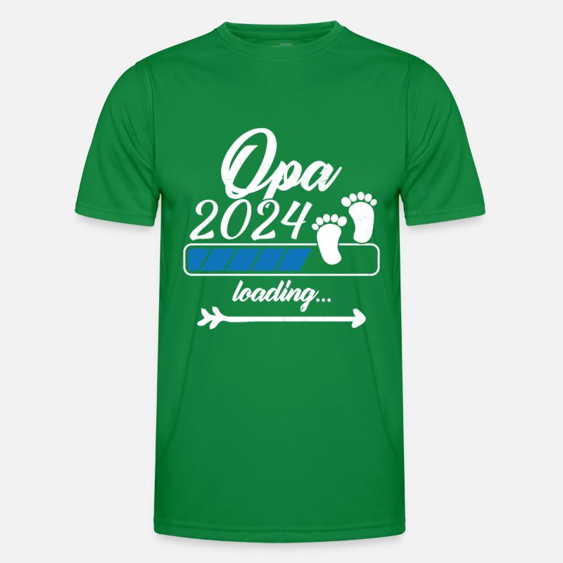 Opa in 2024 bitte warten Männer Funktions-T-Shirt