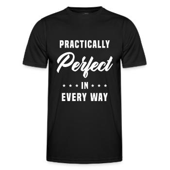 Pratiquement parfait à tous points de vue - T-shirt sport Homme - noir - Devant - AI Model Male 178 dark (178cm)