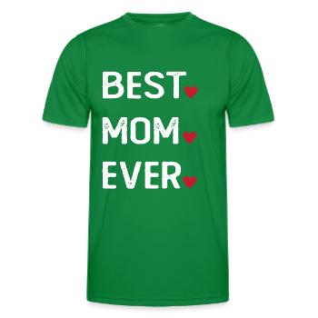 Best Mom Ever - Men's Functional T-Shirt - kelly green - Front - AI Model Male 178 dark (178cm)