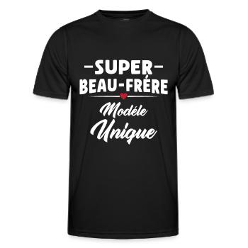 Super beau-frére modéle unique cadeau beau-frére - T-shirt sport Homme - noir - Devant - AI Model Male 178 dark (178cm)