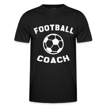 Football Coach | Gift football coach coach - Men's Functional T-Shirt - black - Front - AI Model Male 178 dark (178cm)