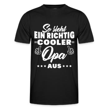 So sieht ein richtig cooler Opa aus Großvater - Männer Funktions-T-Shirt - Schwarz - Vorne - AI Model Male 178 dark (178cm)