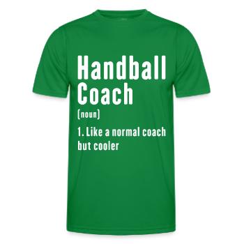 Handball Coach cool handballer - Men's Functional T-Shirt - kelly green - Front - AI Model Male 178 dark (178cm)