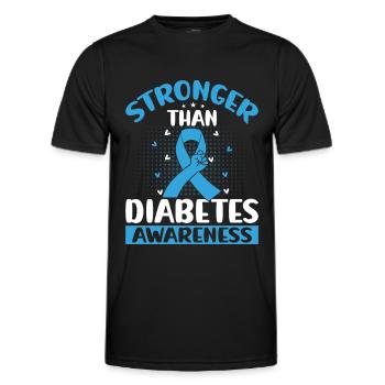Journée mondiale du diabète de sensibilisation - T-shirt sport Homme - noir - Devant - AI Model Male 178 dark (178cm)