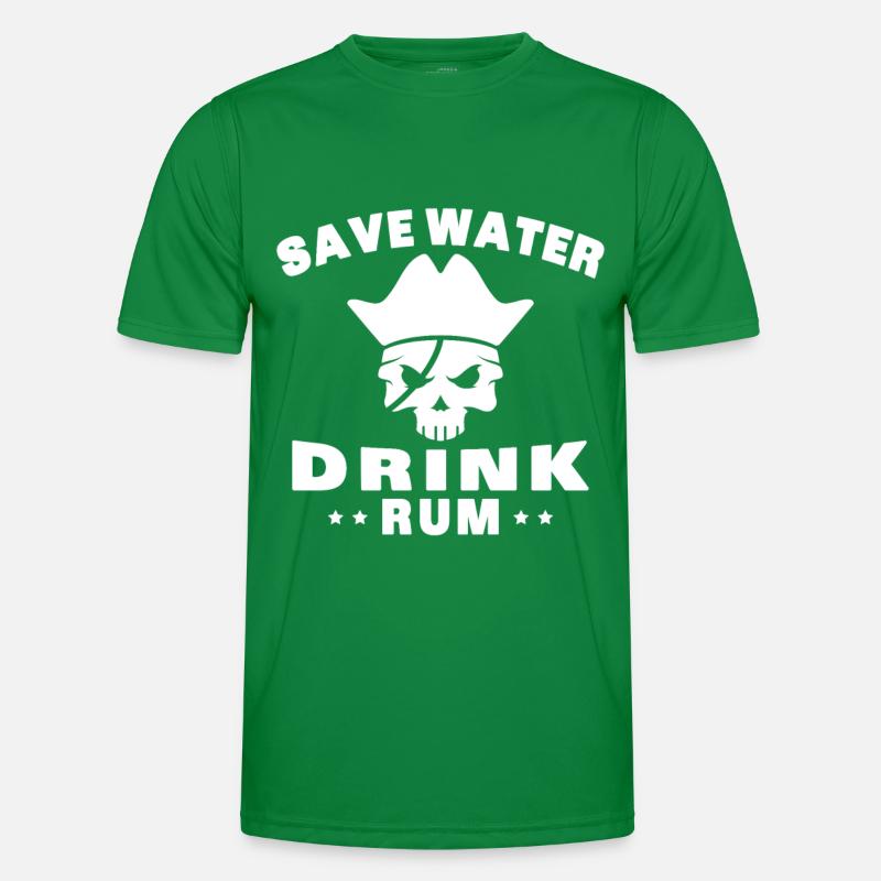 Save water drink rum Men's Functional T-Shirt