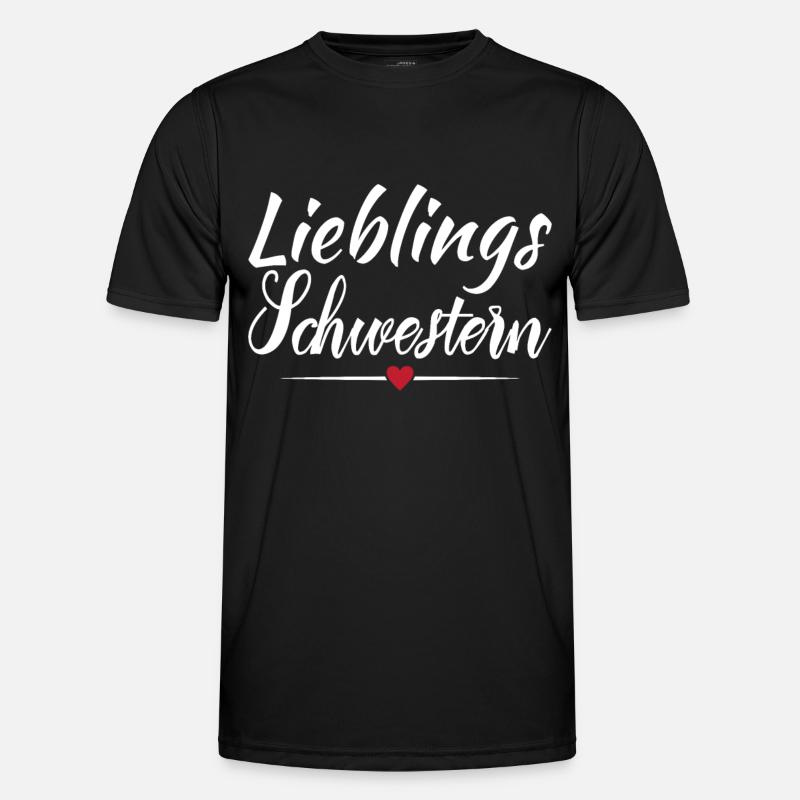 Lieblingsschwester Geschenk Geschenkidee Schwester - Männer Funktions-T-Shirt - Schwarz