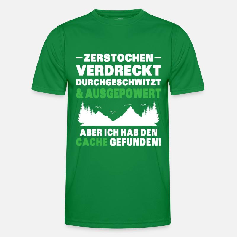 Gecache Geocaching Hobby Cache Männer Funktions-T-Shirt