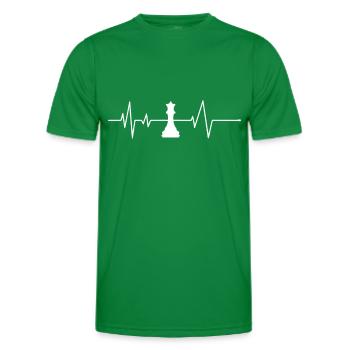 Schach Herzschlag - Männer Funktions-T-Shirt - Kelly Green - Vorne - AI Model Male 178 dark (178cm)