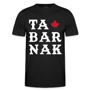 Tabarnak Je Me Barre Au Canada Feuille D'érable - T-shirt sport Homme - noir - Devant - AI Model Male 178 dark (178cm)
