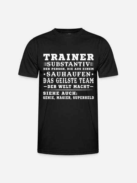 Bester Trainer Tshirt Coach Geschenk - Männer Funktions-T-Shirt - Schwarz