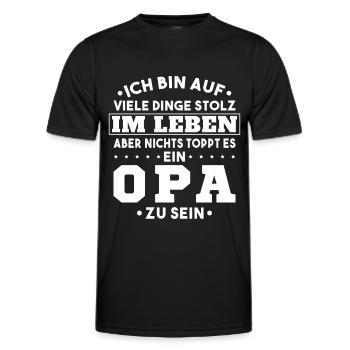 ich bin stolz wie ein Opa - Männer Funktions-T-Shirt - Schwarz - Vorne - AI Model Male 178 dark (178cm)