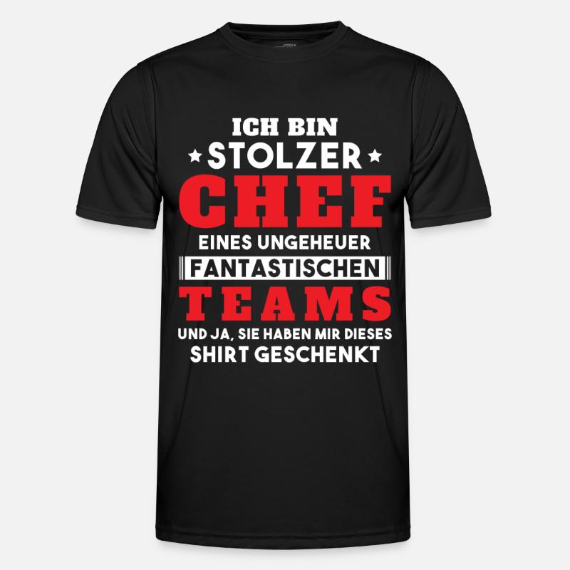 Ich bin Stolzer Chef Geschenkidee - Männer Funktions-T-Shirt - Schwarz