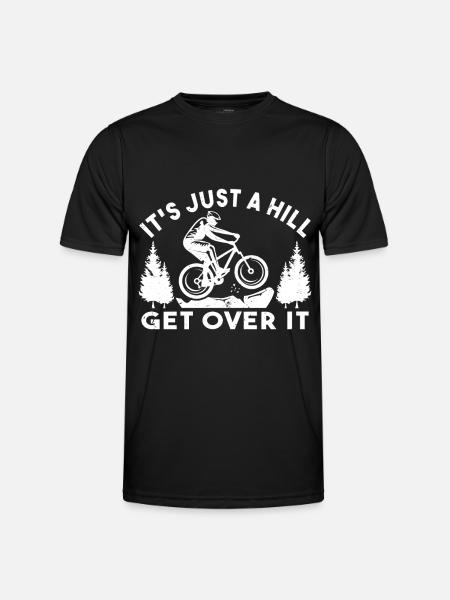 Es Solo Una Colina Supéralo Ciclista MTB Montaña - Funktionsshirt til herrer - sort