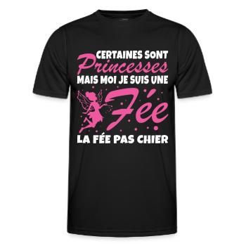Manche sind Prinzessinnen, aber ich bin eine Fee - Männer Funktions-T-Shirt - Schwarz - Vorne - AI Model Male 178 dark (178cm)