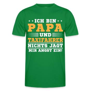 Dad and taxi driver - Men's Functional T-Shirt - kelly green - Front - AI Model Male 178 dark (178cm)