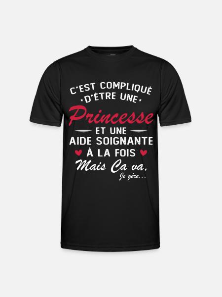 Prinzessin & Pflegerin - Männer Funktions-T-Shirt - Schwarz