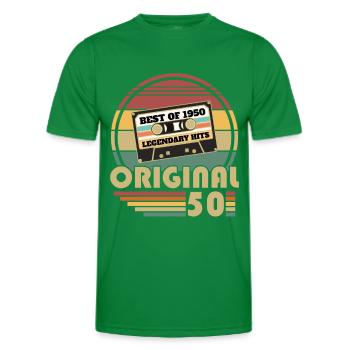Original 1950er Jahre Vintage Retro Geburtstagsgeschenk - Männer Funktions-T-Shirt - Kelly Green - Vorne - AI Model Male 178 dark (178cm)