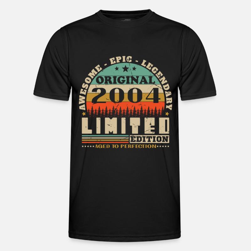 Original Vintage 2004 Retro Jubiläumsgeschenk - Männer Funktions-T-Shirt - Schwarz